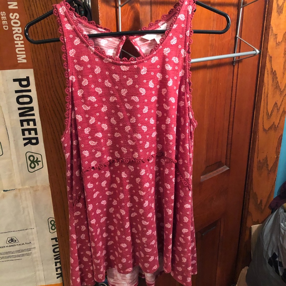 LC Lauren Conrad pink paisley tank top